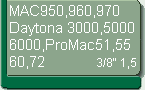 Fr Mac950, 960, 970, Daytona 3000, 5000, 6000, ProMac 51, 55, 60, 72 (3/8-1,5)
